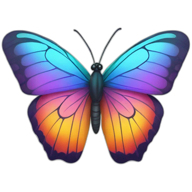 rainbow butterfly emoji