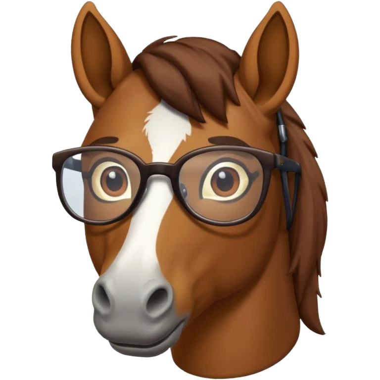 Horse with glasses emoji