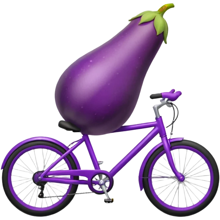 Eggplant riding a bicycle  emoji