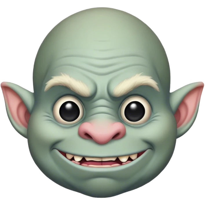 a bald troll emoji