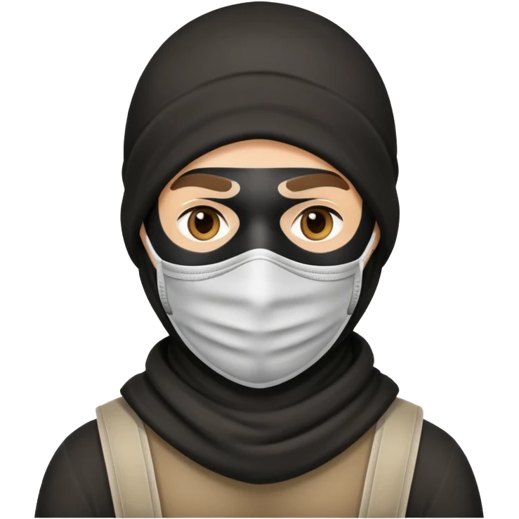 robber with simple face mask emoji