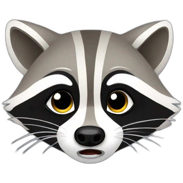 Raccoon crying emoji