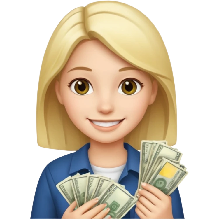 Девушка у которой много денег  emoji