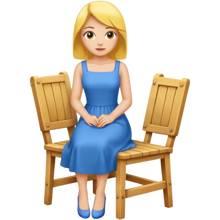 a woman with yellow skin sitting on a chair emoji