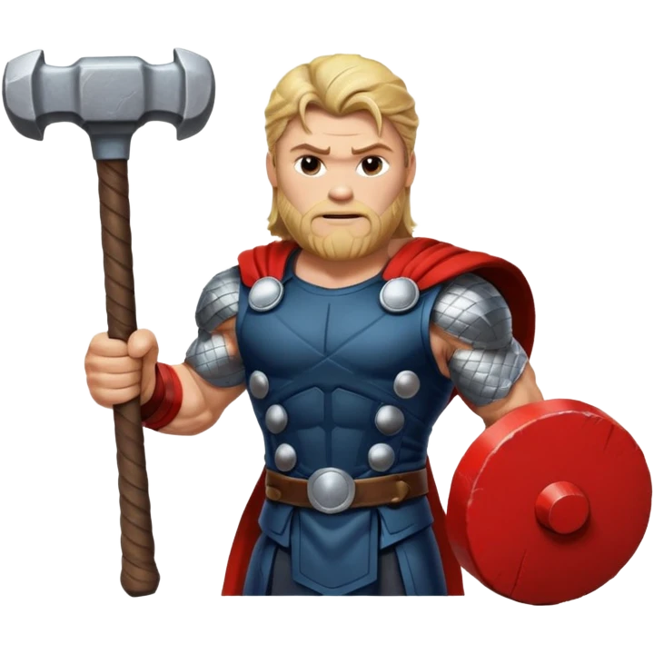 Thor emoji with hammer emoji