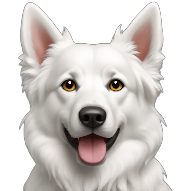 Chien berger suisse blanc emoji