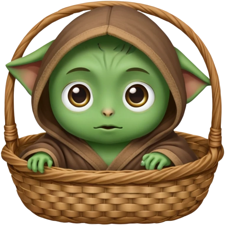 Star Wars Grogu in his basket emoji