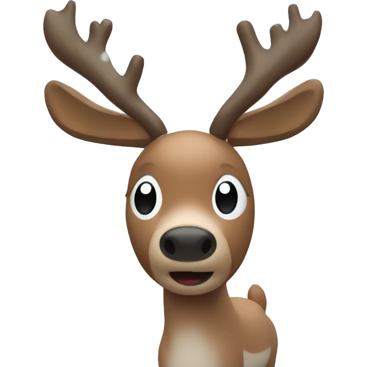 Reindeer in forest emoji