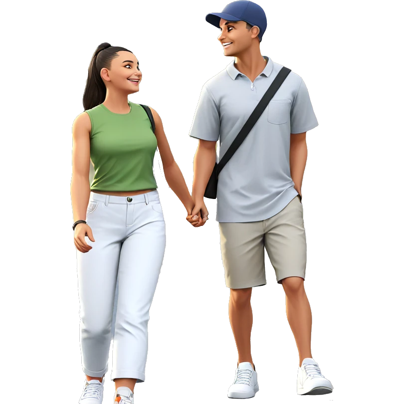 casual stroll in the sun emoji