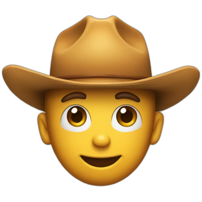 Un nugget avec un visage et un chapeau de cowboy  emoji