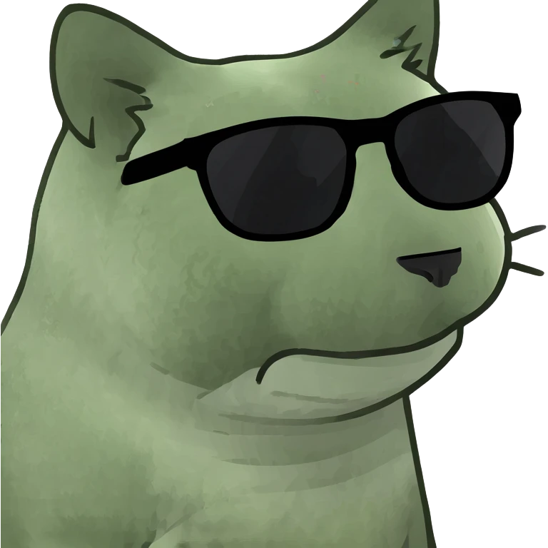 Cat with sunglasses emoji