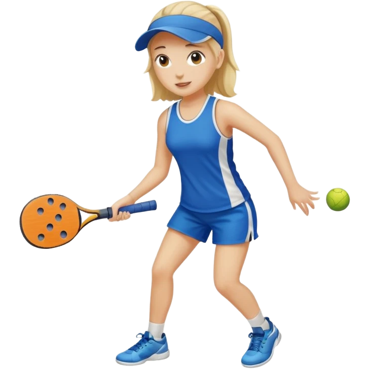 Girl playing pickleball emoji