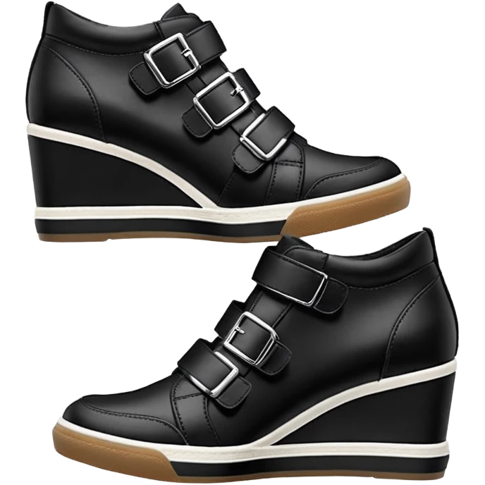 steve madden wedge sneakers hook and loop strap emoji