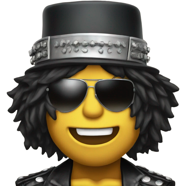 Slash from Guns'N'Roses face emoji
