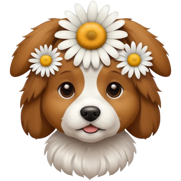 dog with flower emoji