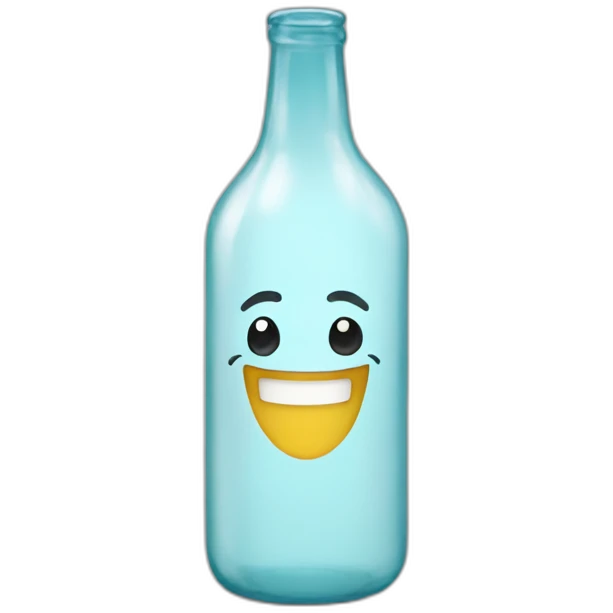 Smiling bottle emoji