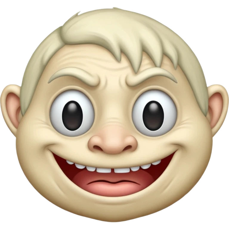 Troll face blown up emoji