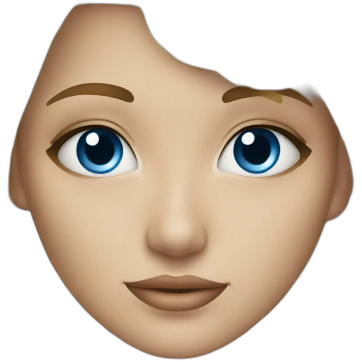 blonde yeux bleus fossettes emoji