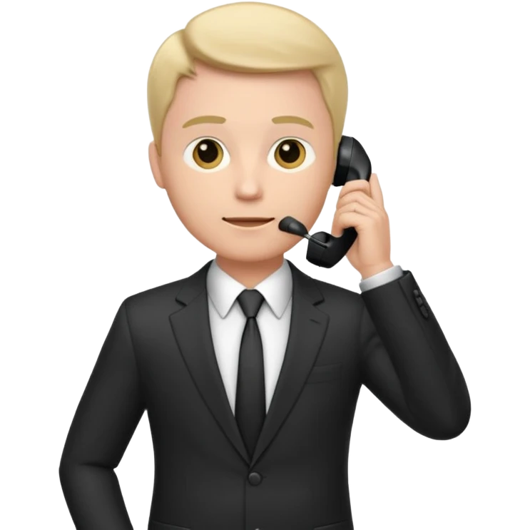 businessman talking on the phone, full body emoji