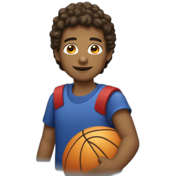 Joven con balón  emoji