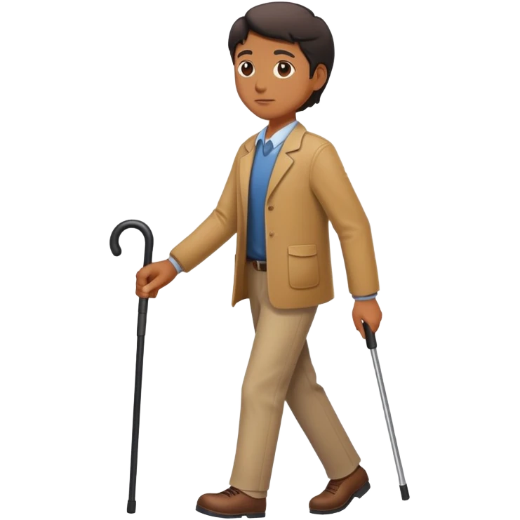 Person walking with a cane emoji