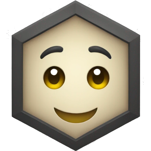 hexagon smiling emoji