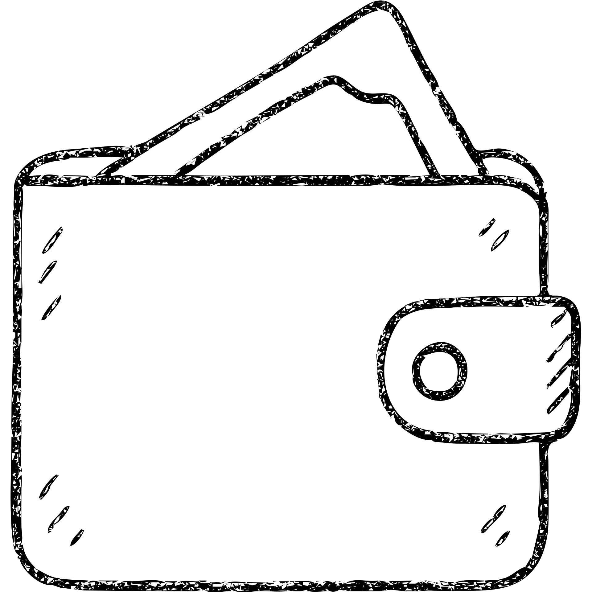 hand drawn outlined wallet icon emoji