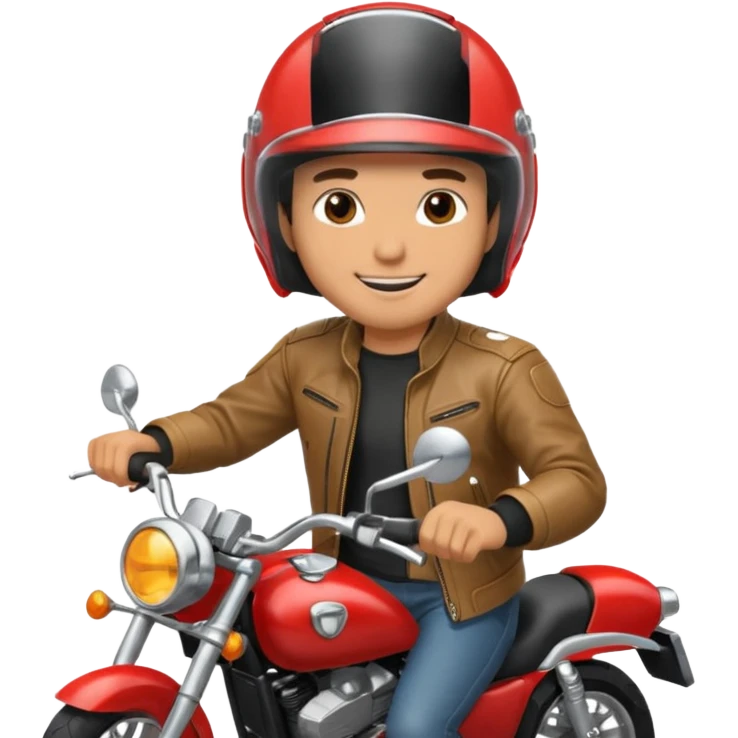 happy man riding a  motorcycle emoji