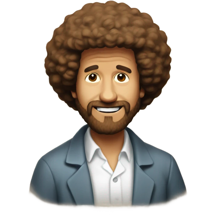 Bob Ross painting taco emoji