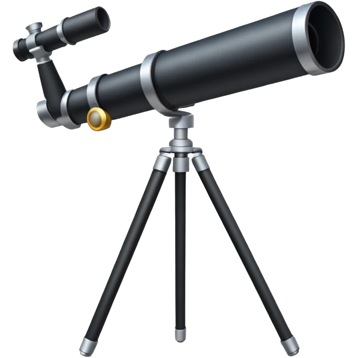 A telescope aimed 90 degrees emoji