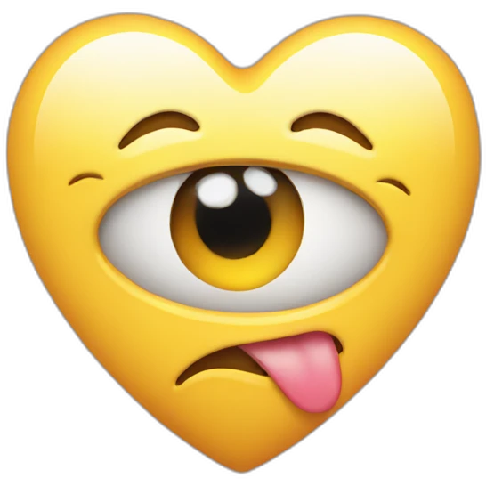 heart eye emoji holding its face emoji
