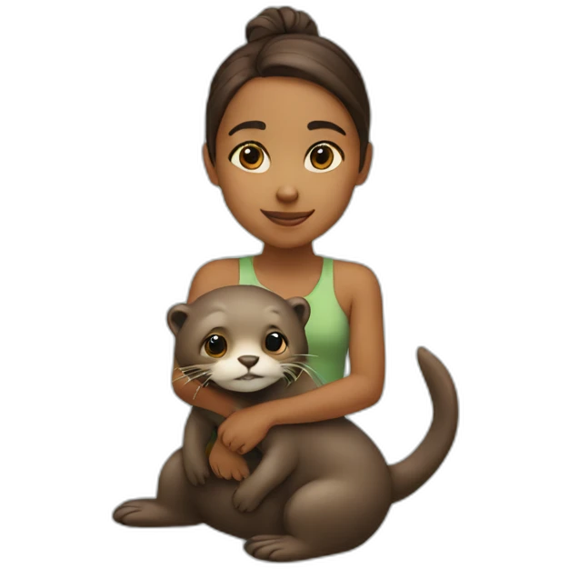 girl on an otter emoji