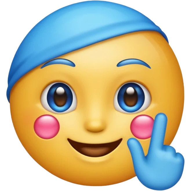 Make a emoji with blue tick emoji