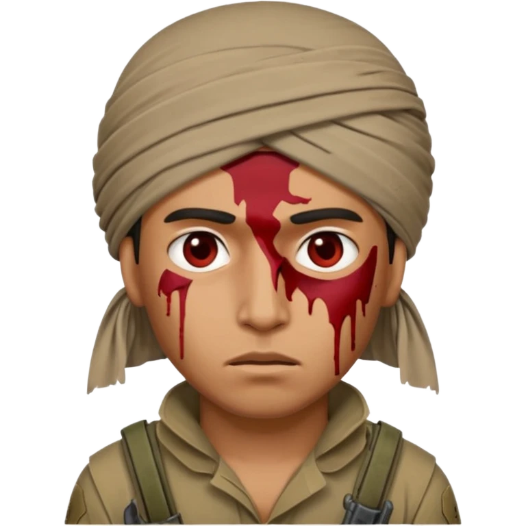 taliban soldier with hole in the head from a gun emoji