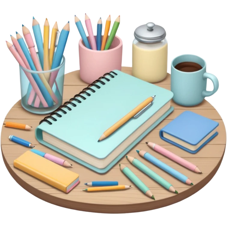 school supplies cottage core  emoji