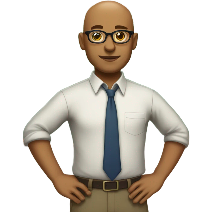 Bald teacher emoji