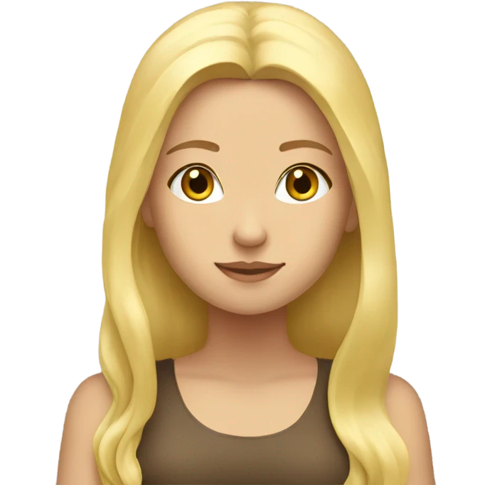 Blonde girl long hair meditation namaste emoji