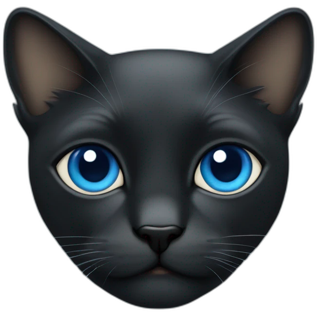 Un gato negro con ojos azules emoji