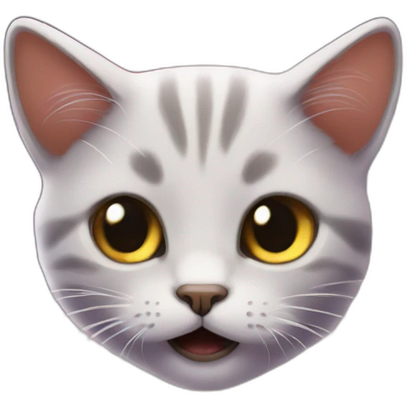 little cat with surprising face at spreading out nebula emoji