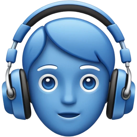 Podcast Broadcast Stream Blue Outline emoji