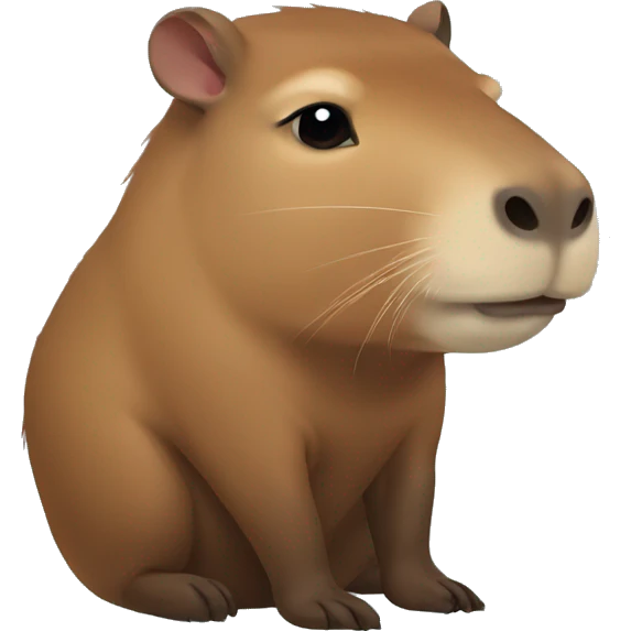 Capybara sitting full body emoji