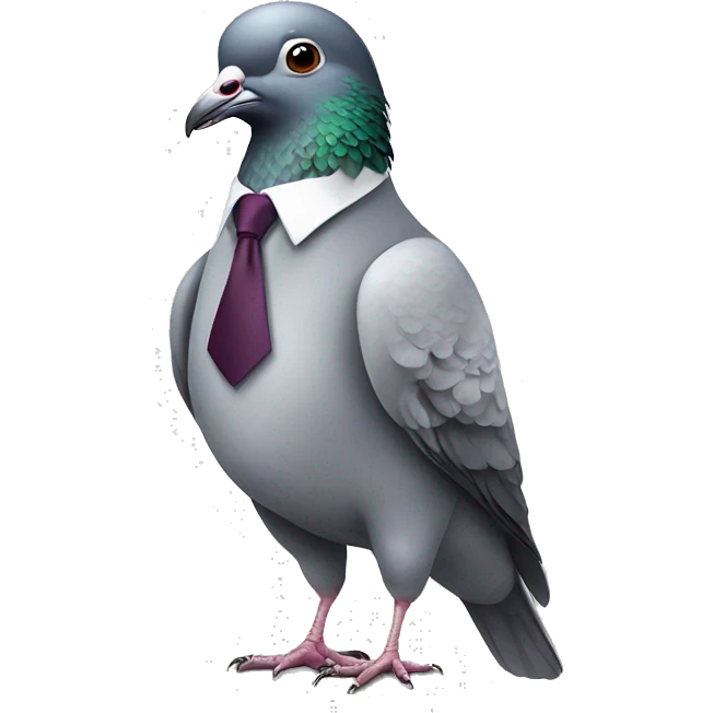 pigeon with tie emoji