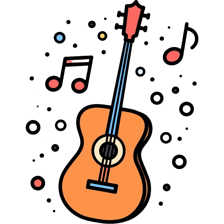 musical notes and instruments emoji