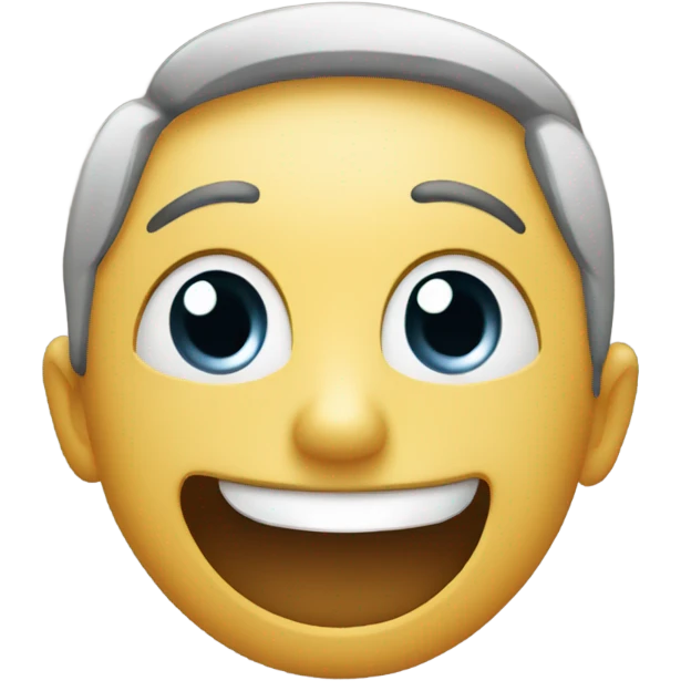 smile with a tear running down a cheek emoji
