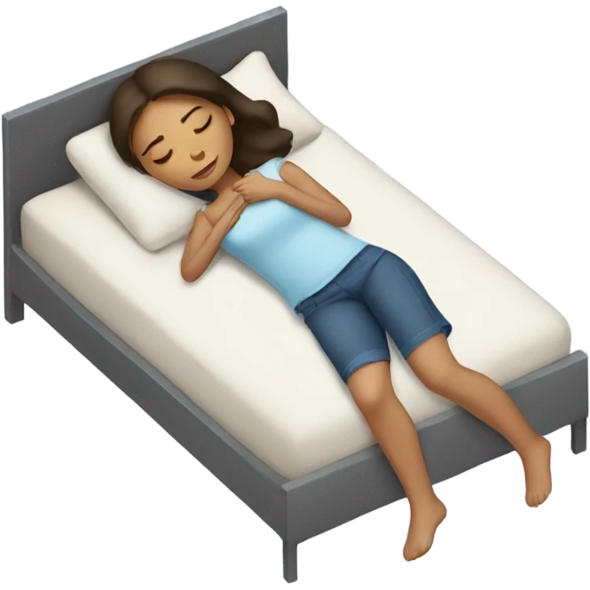 Brunette girl sleeping emoji