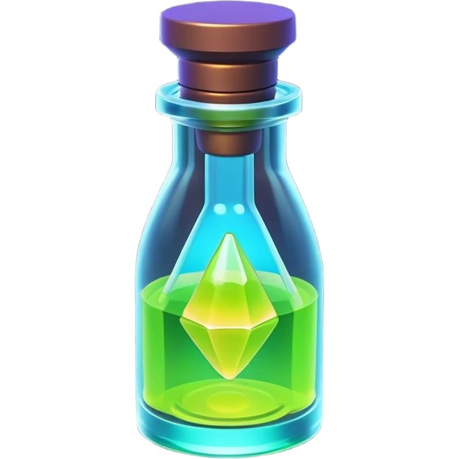 Clash of Clans aesthetic: Cinematic Playful Sci-fi Health injection Emoji, rendered in a 3D vector-style similar to standard emojis with minimal shading and bold, simplified shapes. A compact, futuristic vial with a glowing neon liquid and sleek contours, softly glowing with a healing cosmic charm. Simplified yet unmistakably iconic, highly detailed and consistent, glowing with a soft radiant glow and high shine. Stylized with a touch of futuristic alchemy and a soft glowing outline, capturing the essence of a vital energy elixir with a playful, interstellar spirit! emoji