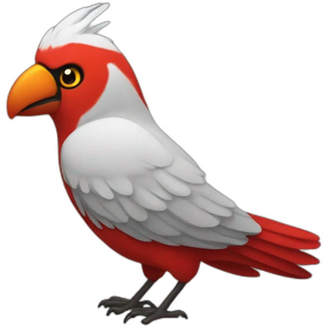 Awful red bird emoji