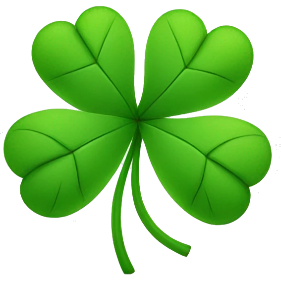 Clover with five leafs emoji