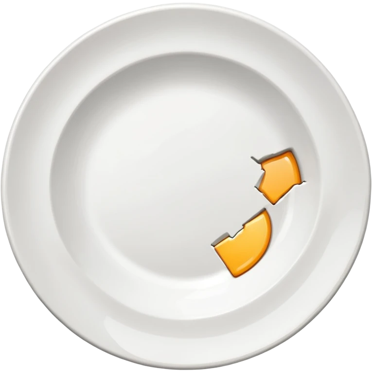 a broken rounded white plate emoji
