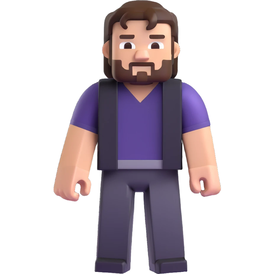 Jack Black as a Minecraft character emoji